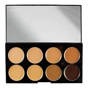 Makeup Revolution Cover & Conceal Palette | Medium–Dark | 8-Shade Makeup Compact